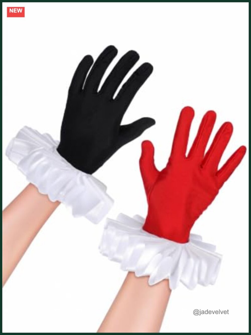 Women's Joker Clown Gloves Satin Polyester Halloween Costume
